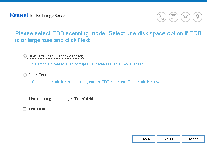 select scanning method