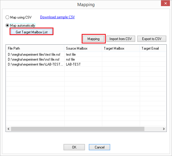 Map Lotus Notes and Office 365