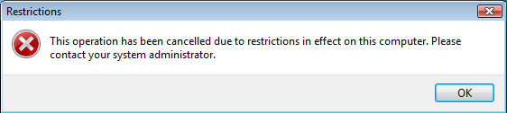 Error message in Outlook 2010/2007