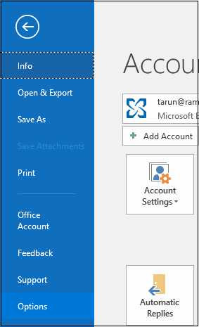 Auto-complete store through the Outlook app