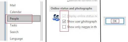 Online Status and Photograph