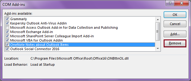 remove add-in