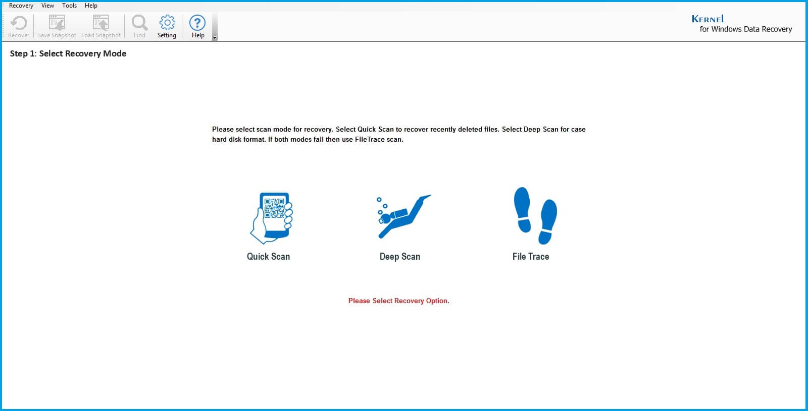 Kernel’s Windows Data Recovery