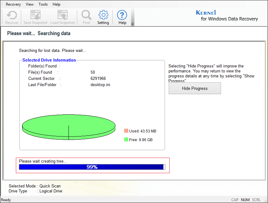 Scanning process