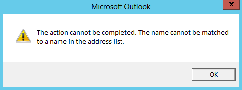 Outlook error