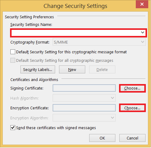 Signing Certificate and Encryption Certificate