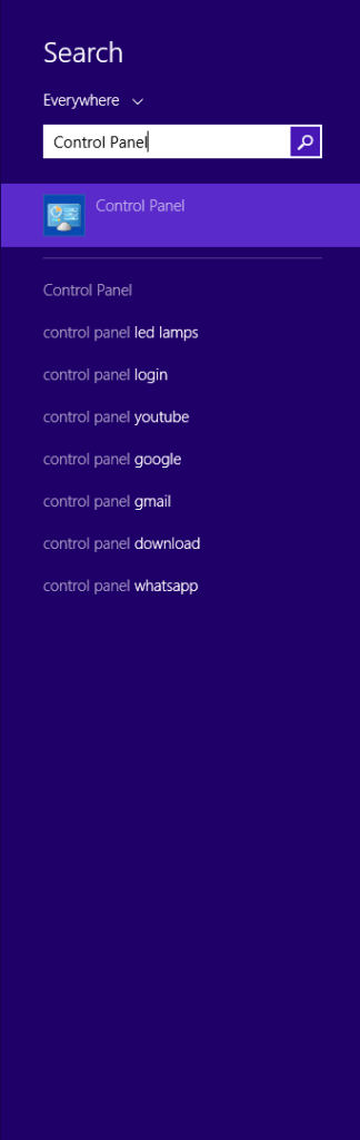 open Control Panel
