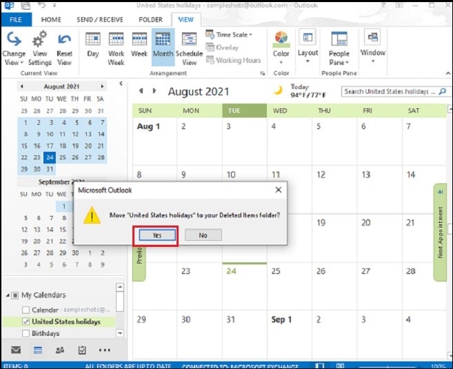 Remove Calendar From Outlook Customize And Print