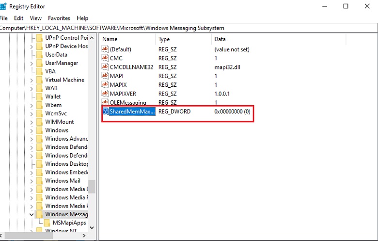 Type SharedMemMaxSize