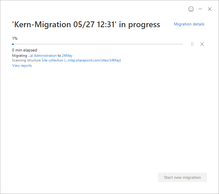 select the option and see the Migration details