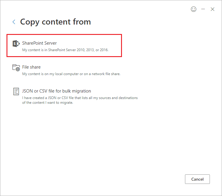 select SharePoint Server