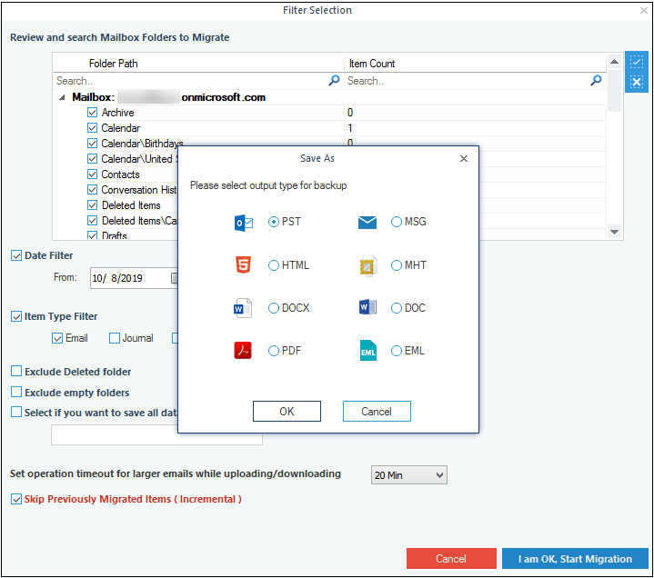 Select the Location to Migrate