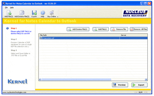 Select NSF File Path