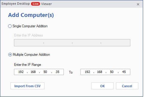 Enter IP range in either ascending or descending order