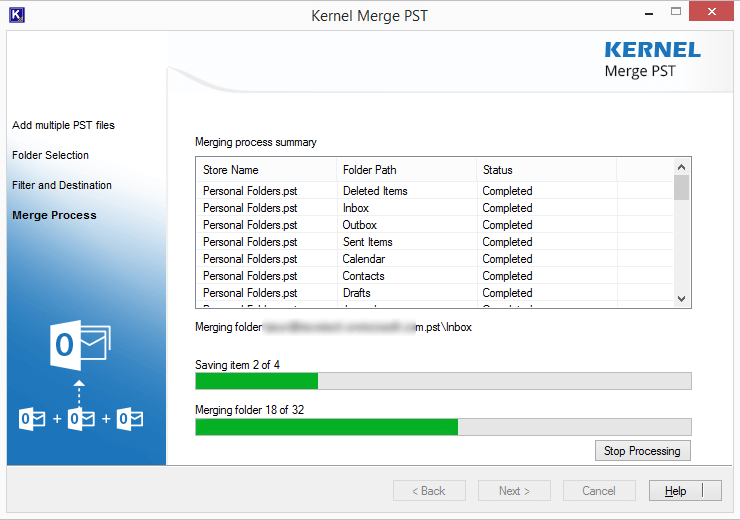 Merging process in progress