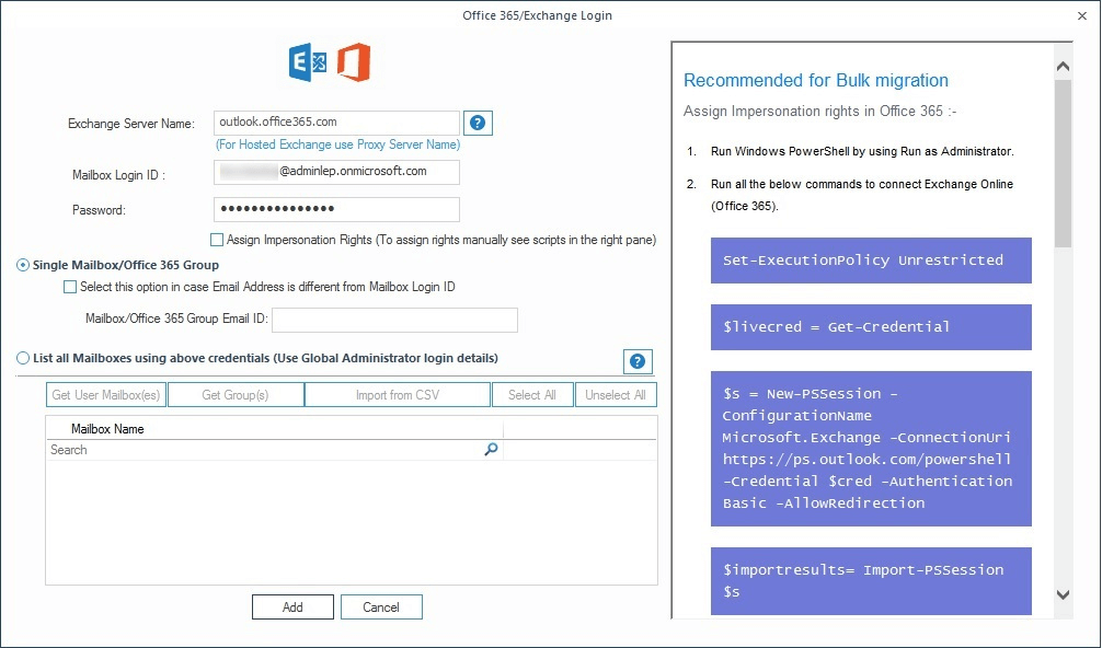Migrate PST to Single\Archive Office 365 Mailbox