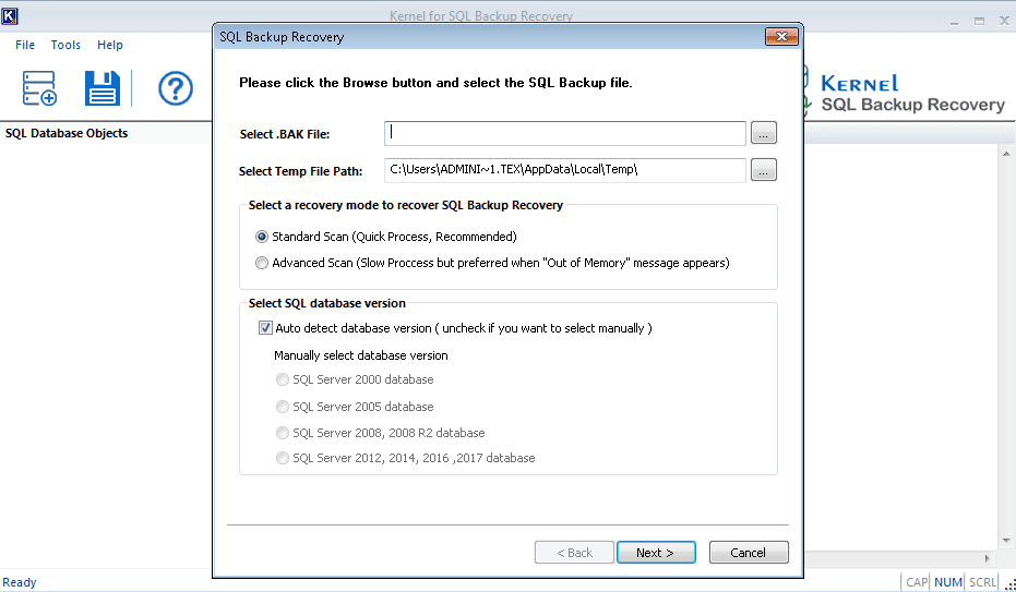 SQL Backup Recovery