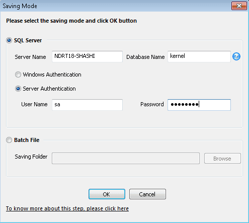 Directly migrate to Live SQL server or create a batch file